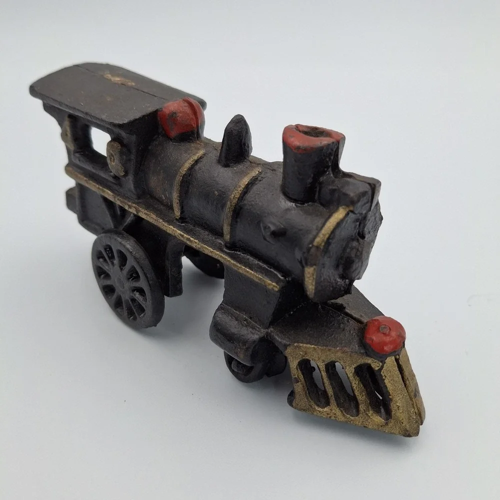 Vintage Cast Iron Train Locomotive Engine 3